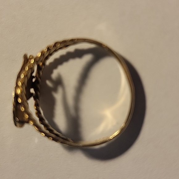 Nike Gold Filigree Ring Vintage - Picture 4 of 14
